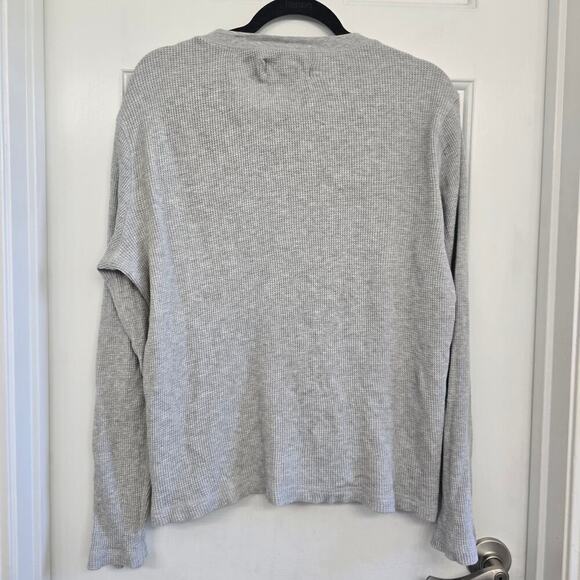 Everlane Men’s Waffle Knit Gray Long Sleeve T-Shirt Size M Minimalist Streetwear - Picture 2 of 8